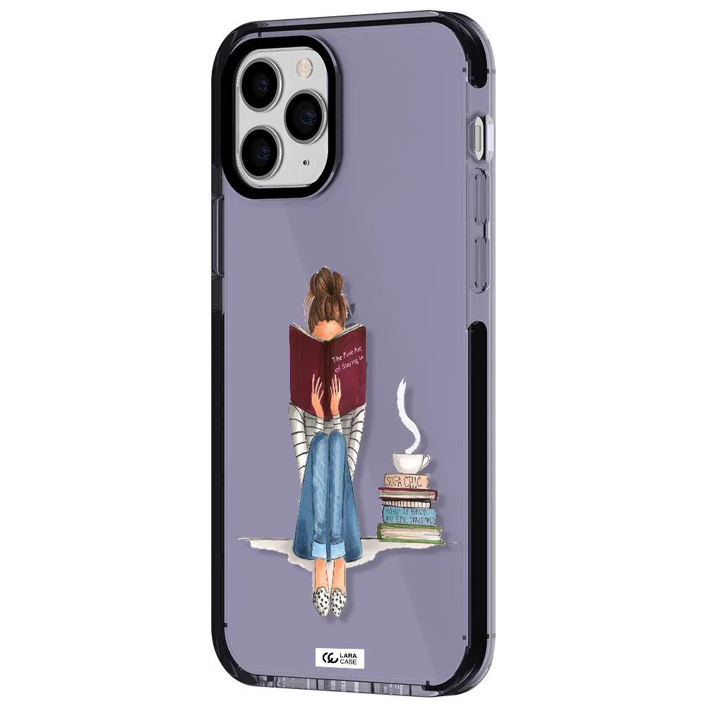 Reading Hobby Girl Apple iPhone 11 pro impact Lilac Case
