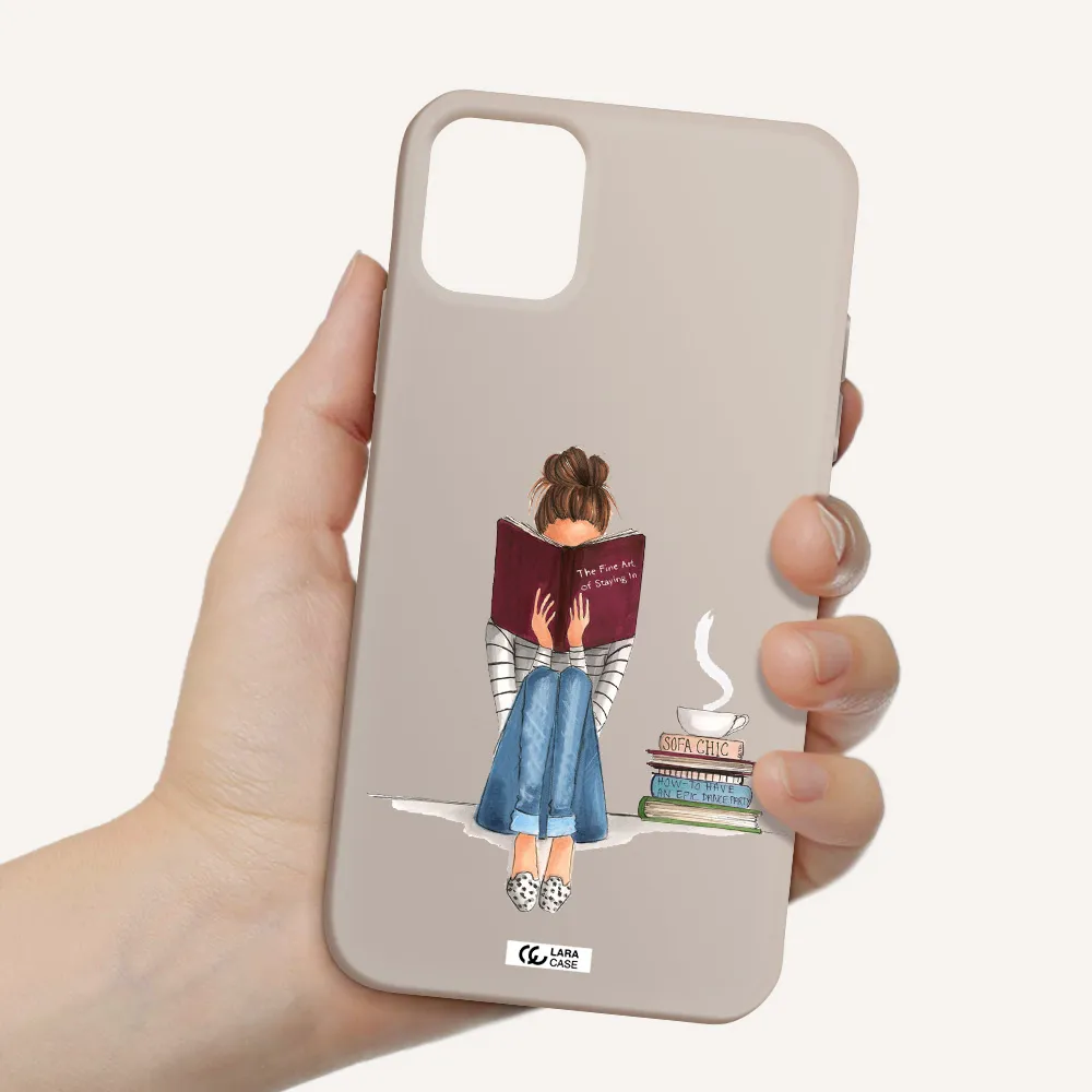 Reading Hobby Girl Apple iPhone 11 Silicone Stone Case