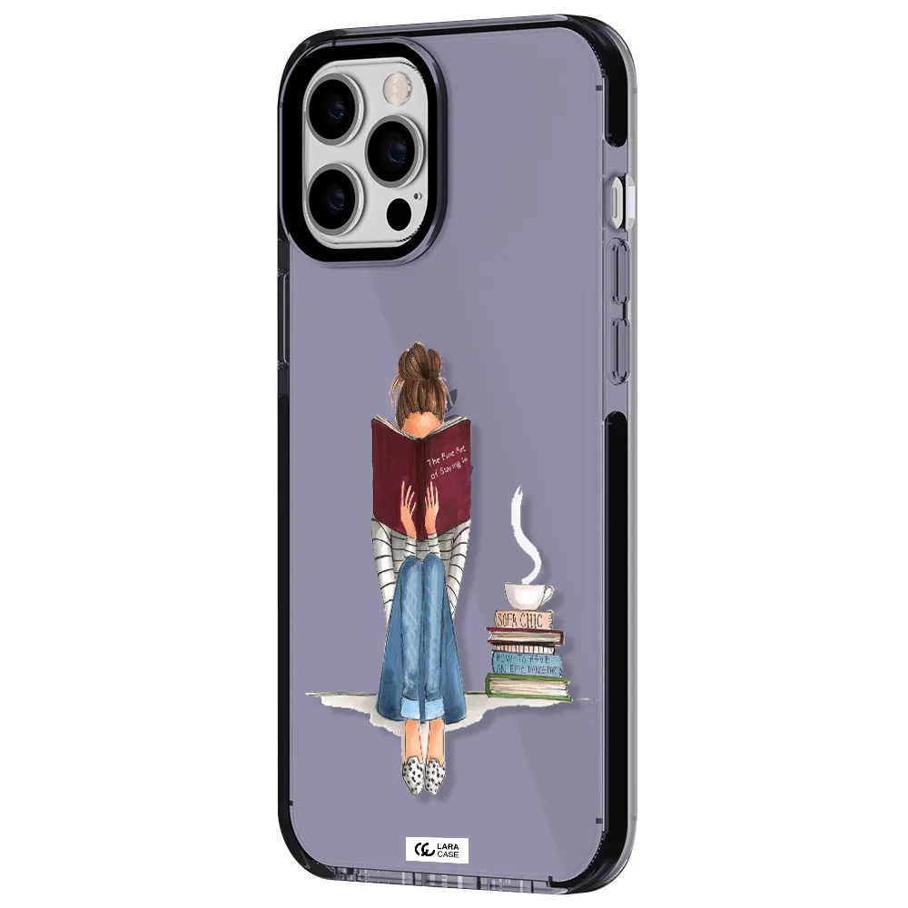 Reading Hobby Girl Apple iPhone 12 pro max impact Lilac Case