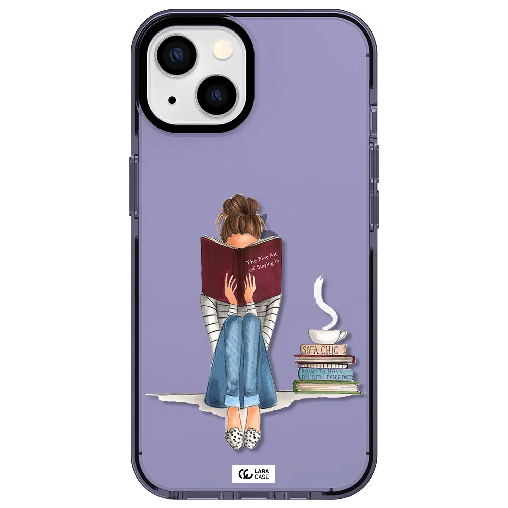 Reading Hobby Girl Apple iPhone 13 impact Lilac Case