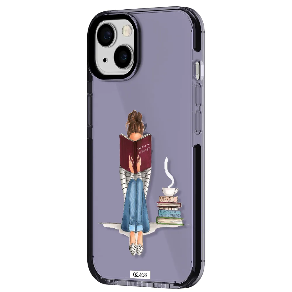 Reading Hobby Girl Apple iPhone 13 impact Lilac Case
