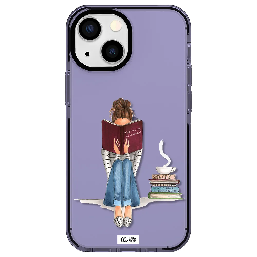 Reading Hobby Girl Apple iPhone 13 mini impact Lilac Case