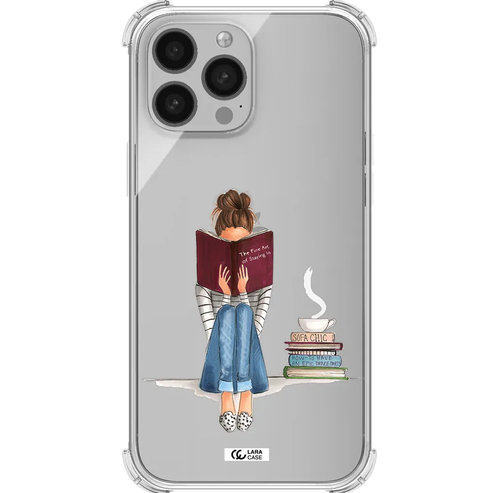 Reading Hobby Girl Apple iPhone 13 Pro Clear PC Case