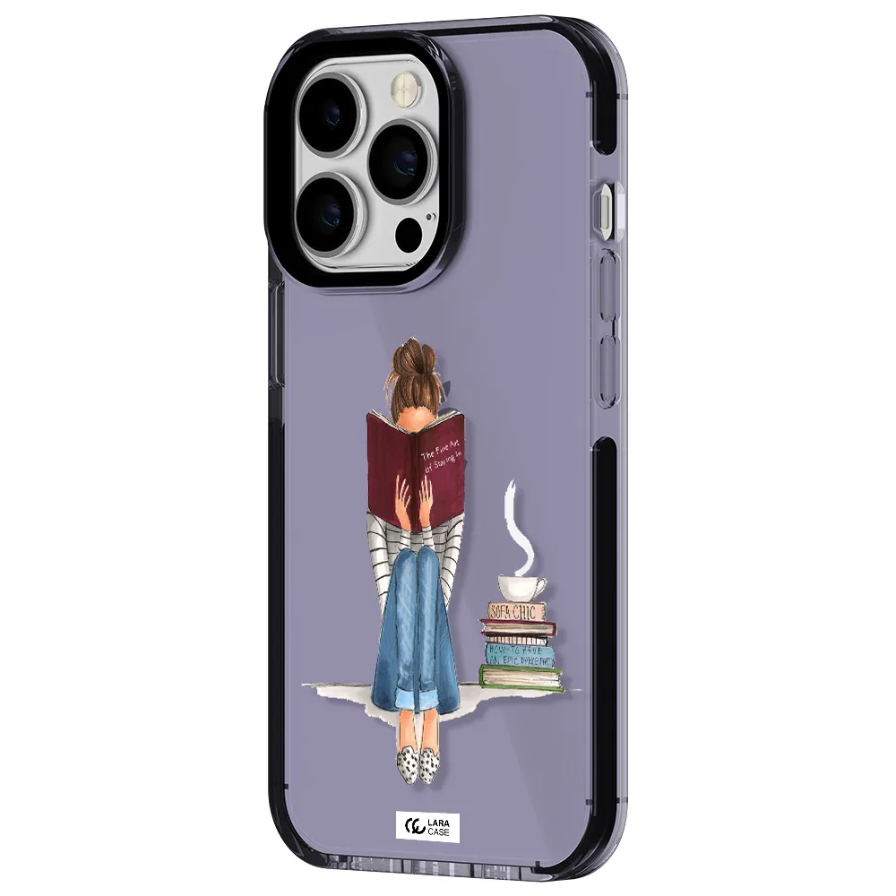 Reading Hobby Girl Apple iPhone 13 Pro impact Lilac Case