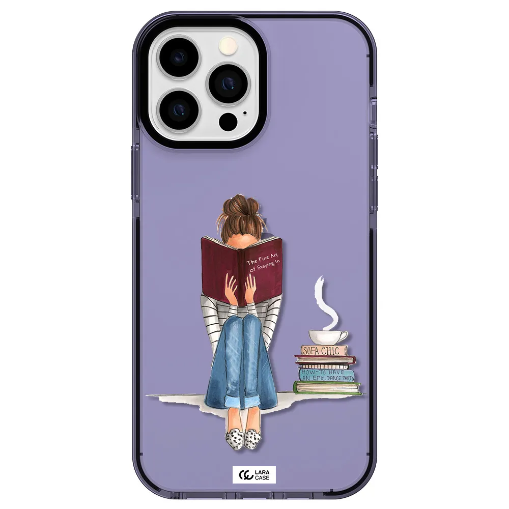 Reading Hobby Girl Apple iPhone 13 Pro Max impact Lilac Case