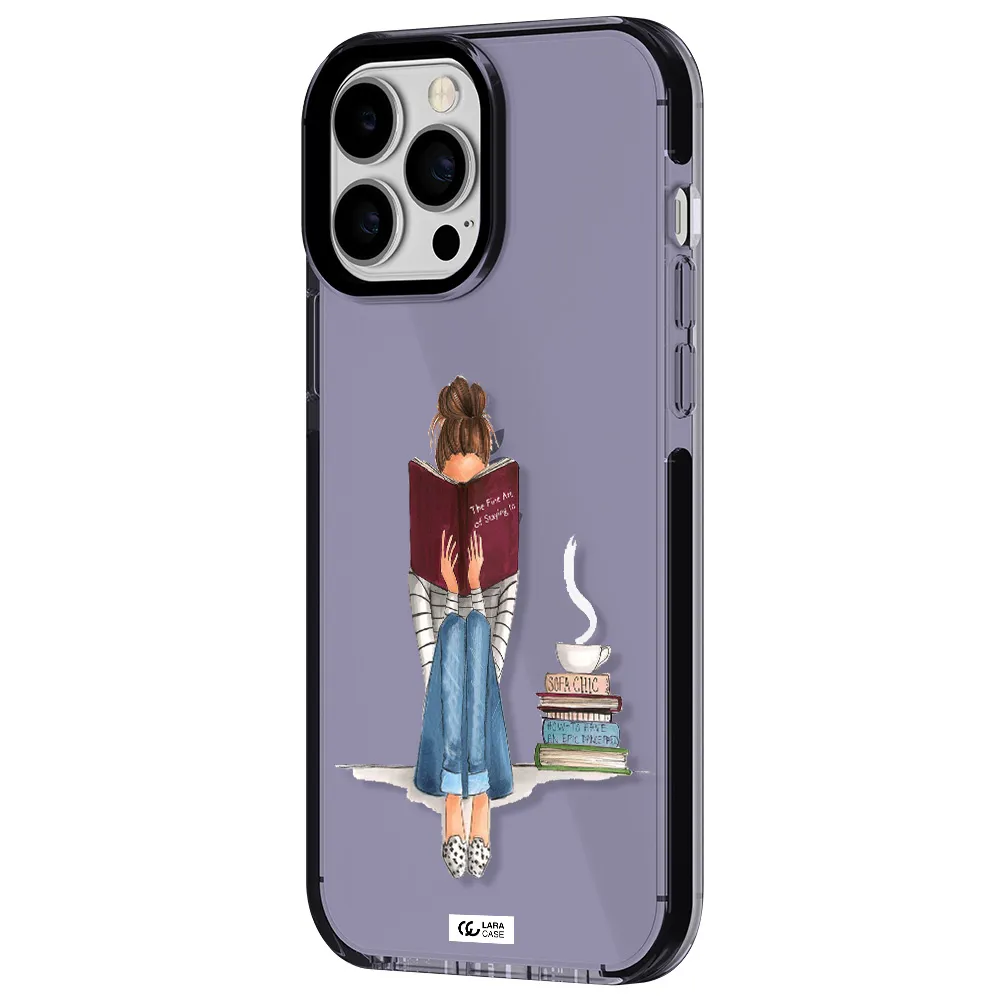 Reading Hobby Girl Apple iPhone 13 Pro Max impact Lilac Case
