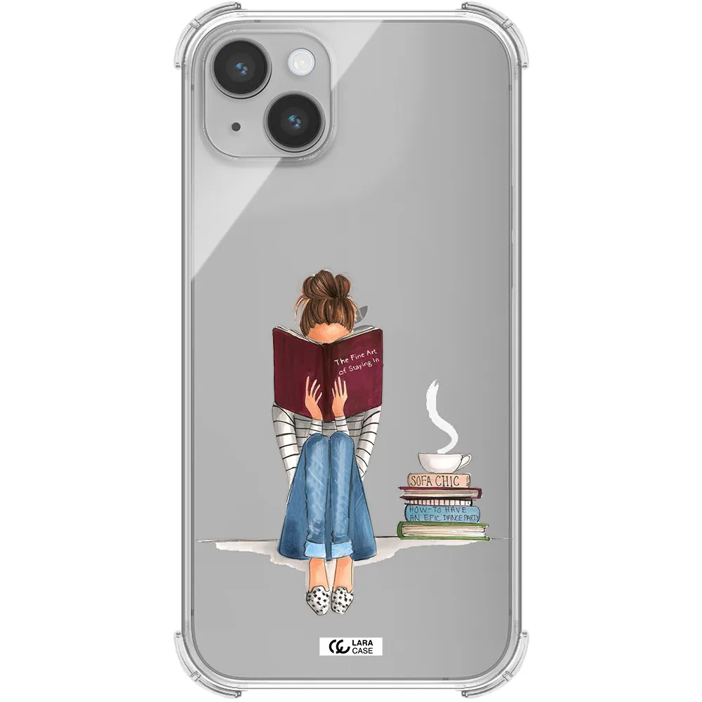 Reading Hobby Girl Apple iPhone 14 Clear PC Case
