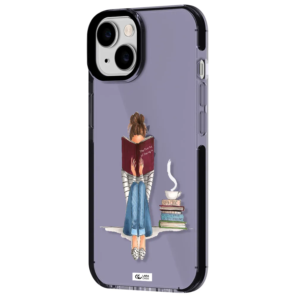Reading Hobby Girl Apple iPhone 14 impact Lilac Case