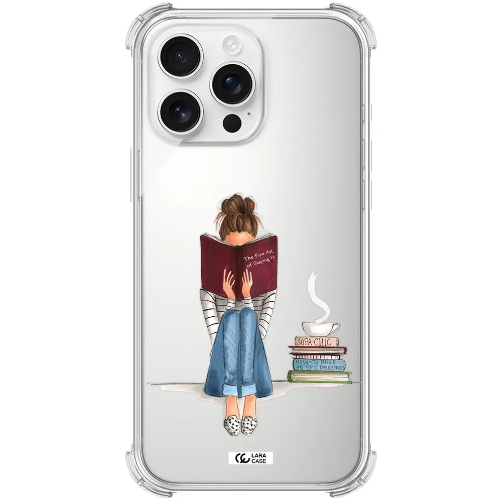 Reading Hobby Girl Apple Iphone 16 Pro Max Clear Pc Case