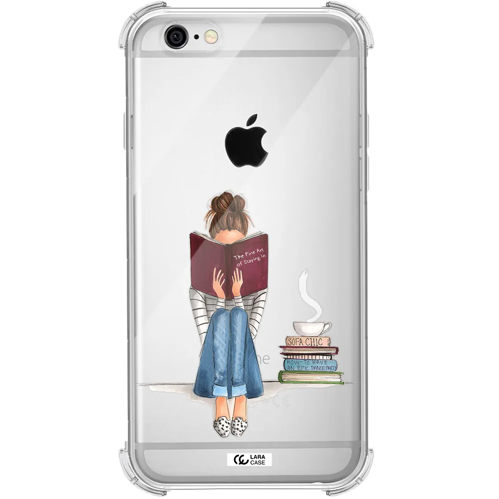 Reading Hobby Girl Apple iPhone 6 Clear PC Case