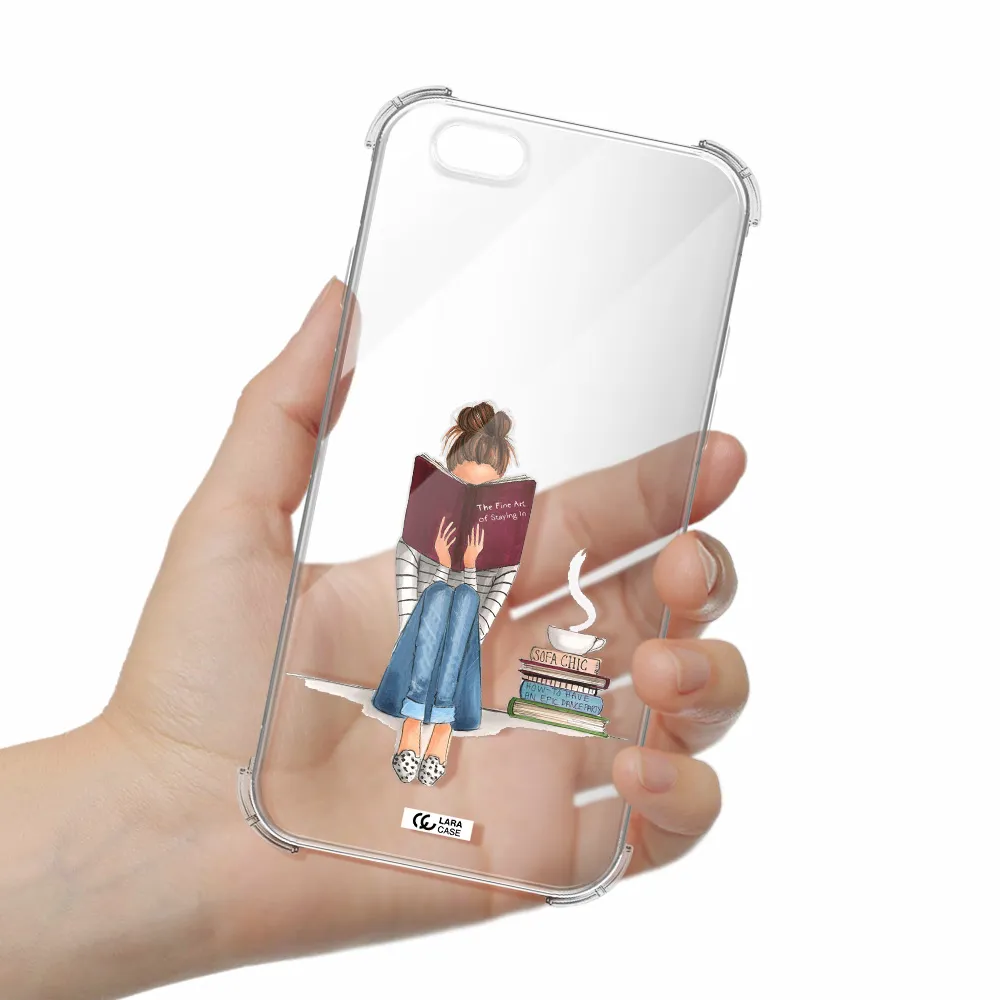 Reading Hobby Girl Apple iPhone 6 Clear PC Case