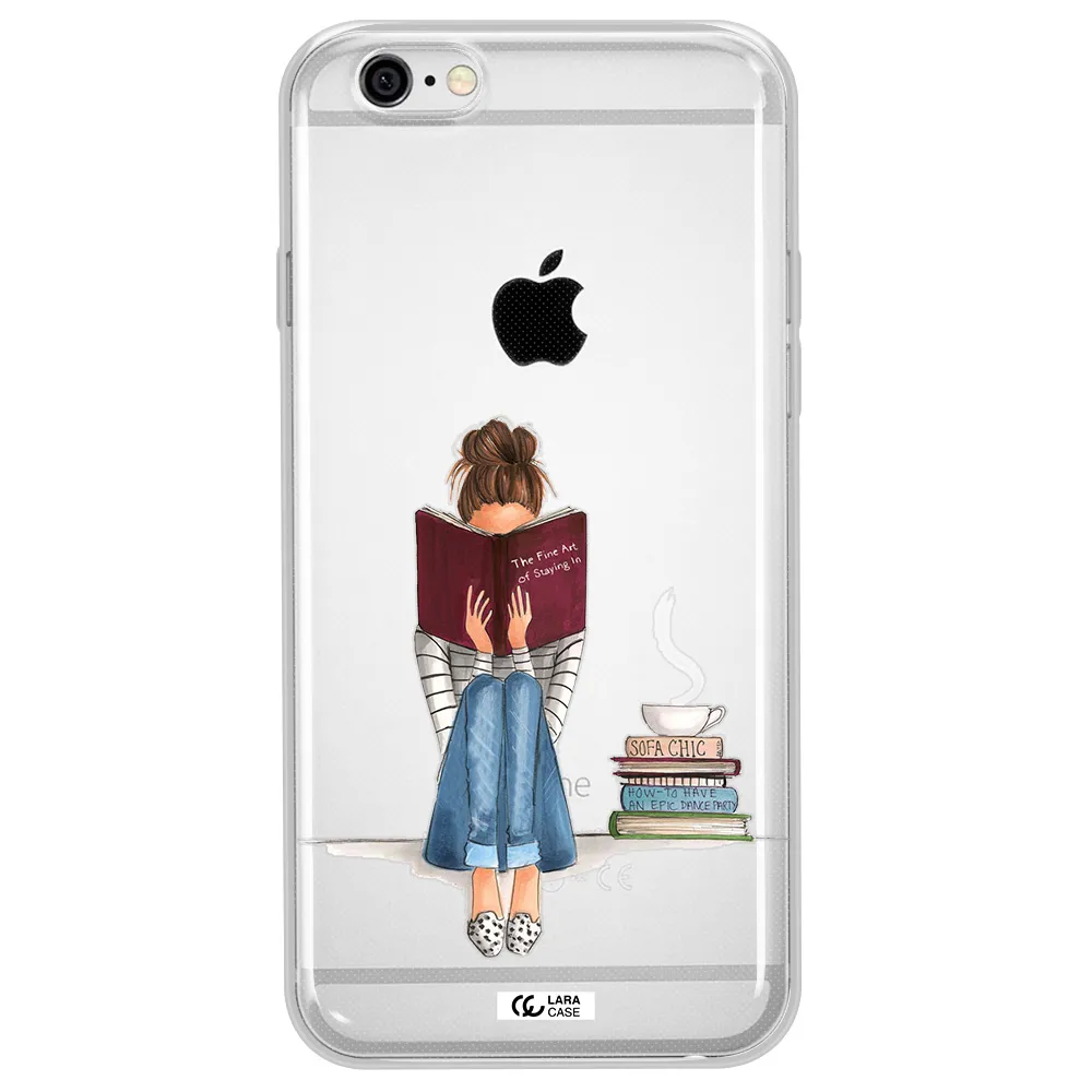 Reading Hobby Girl Apple iPhone 6 Clear TPU Case