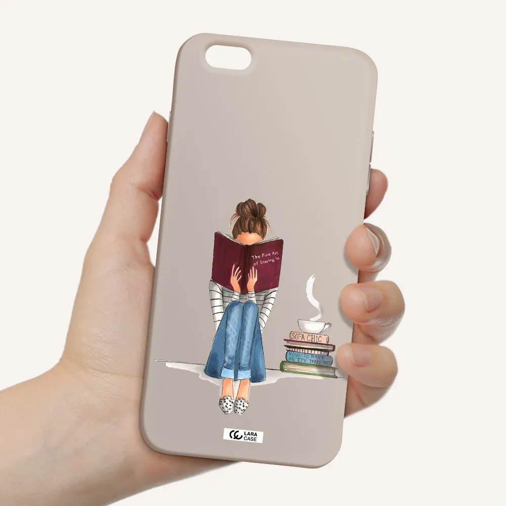 Reading Hobby Girl Apple iPhone 6 plus Silicone Stone Case