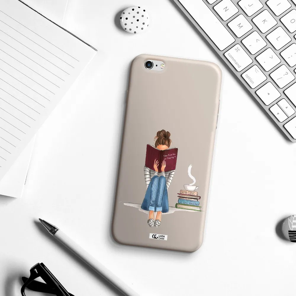 Reading Hobby Girl Apple iPhone 6 plus Silicone Stone Case