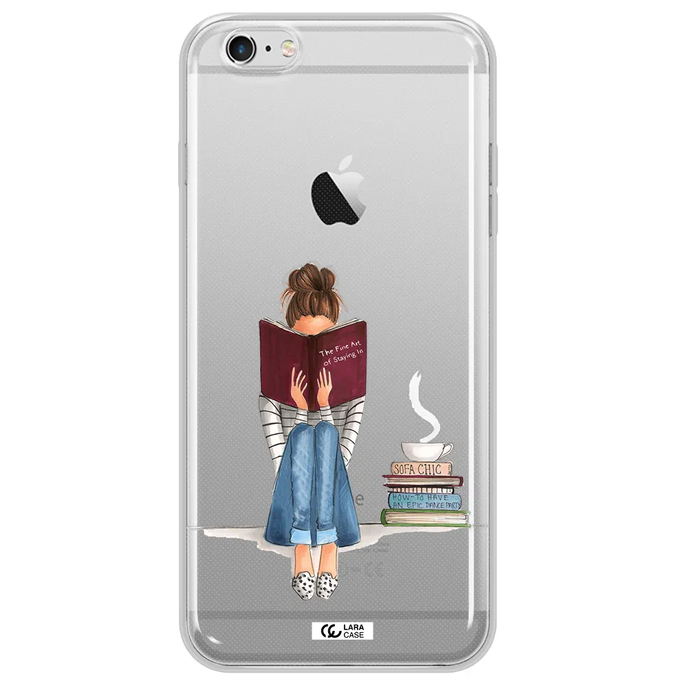Reading Hobby Girl Apple iPhone 6 s plus Clear TPU Case