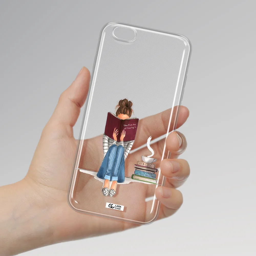 Reading Hobby Girl Apple iPhone 6 s plus Clear TPU Case