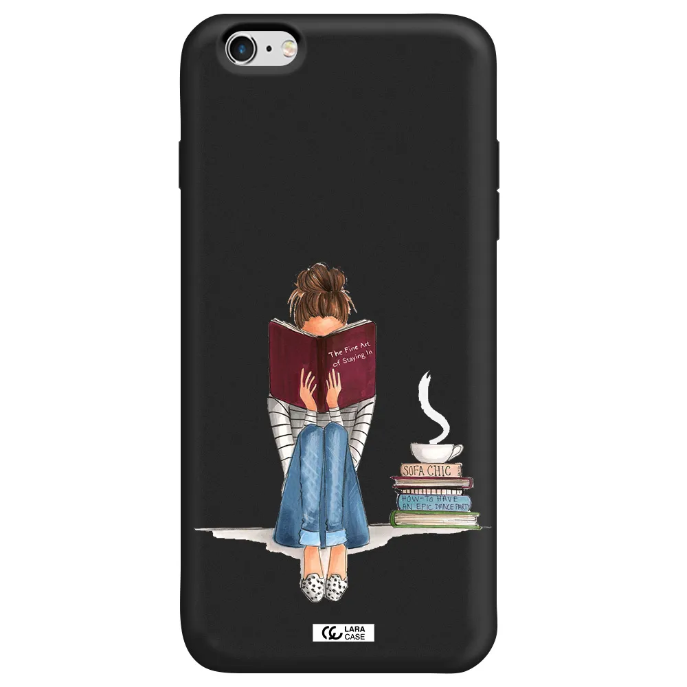 Reading Hobby Girl Apple iPhone 6 s plus Silicone black Case