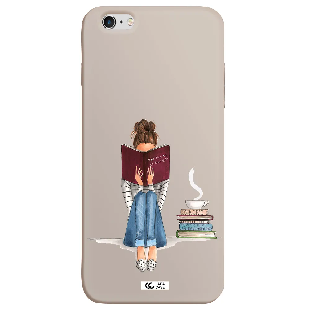 Reading Hobby Girl Apple iPhone 6 s plus Silicone Stone Case