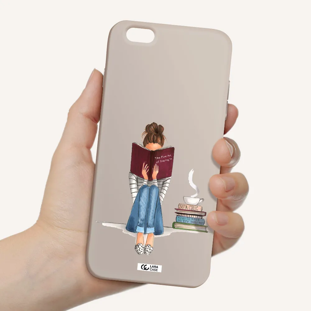 Reading Hobby Girl Apple iPhone 6 s plus Silicone Stone Case