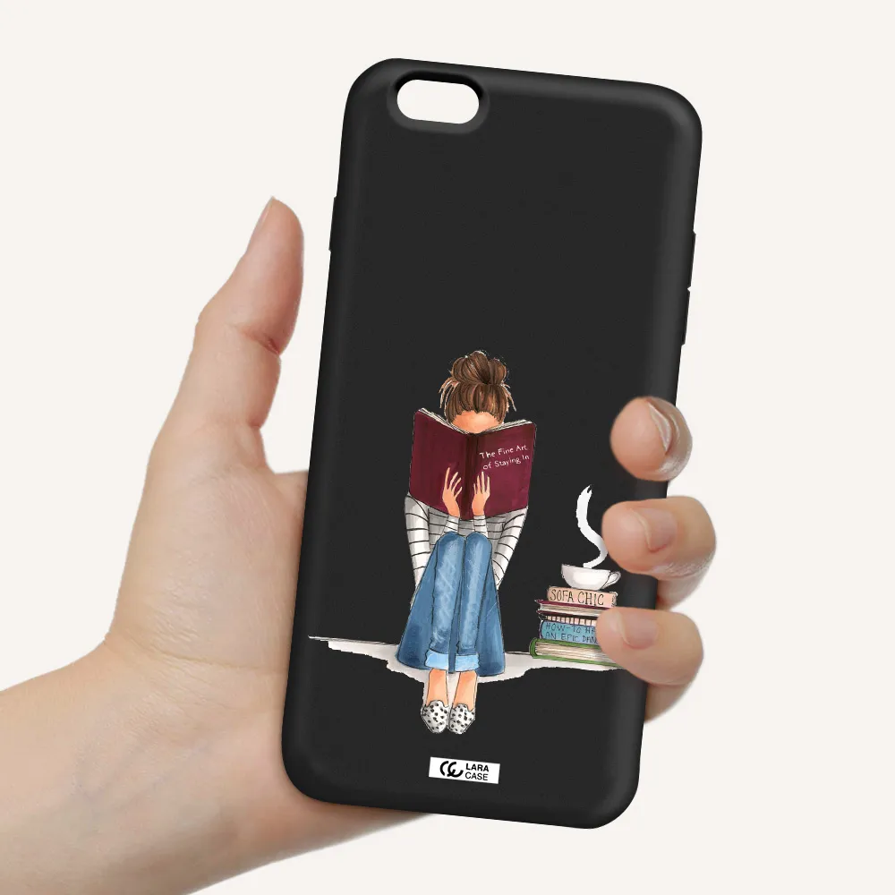 Reading Hobby Girl Apple iPhone 6S Silicone black Case