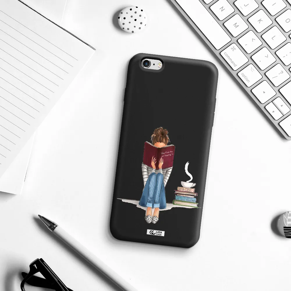Reading Hobby Girl Apple iPhone 6S Silicone black Case