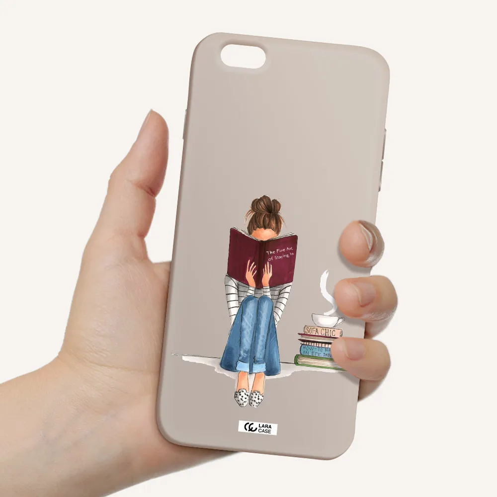 Reading Hobby Girl Apple iPhone 6S Silicone Stone Case