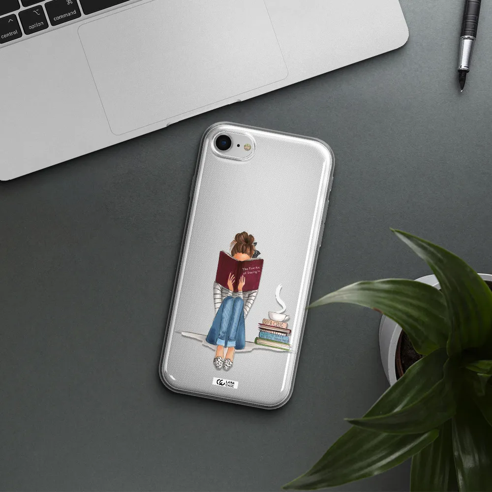 Reading Hobby Girl Apple Iphone Se 2020 Clear Tpu Case