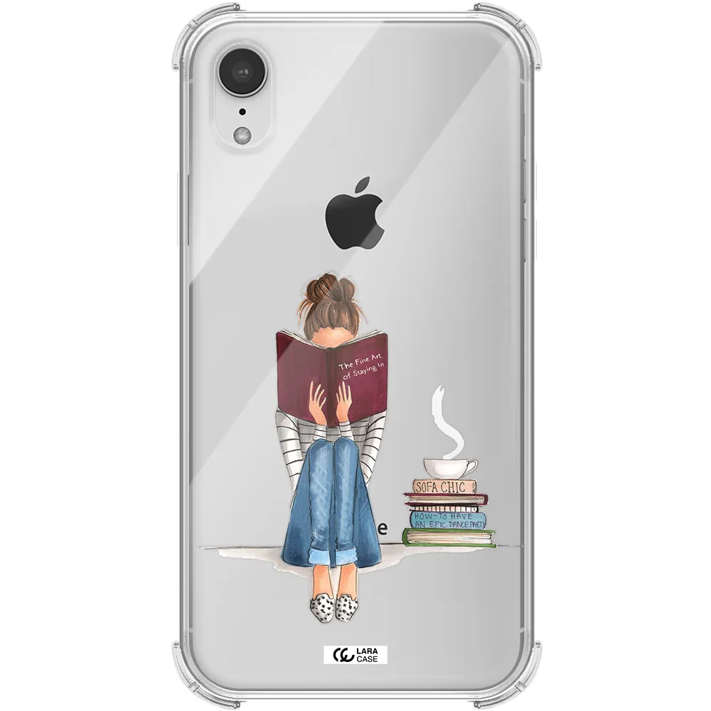 Reading Hobby Girl Apple iPhone XR Clear PC Case