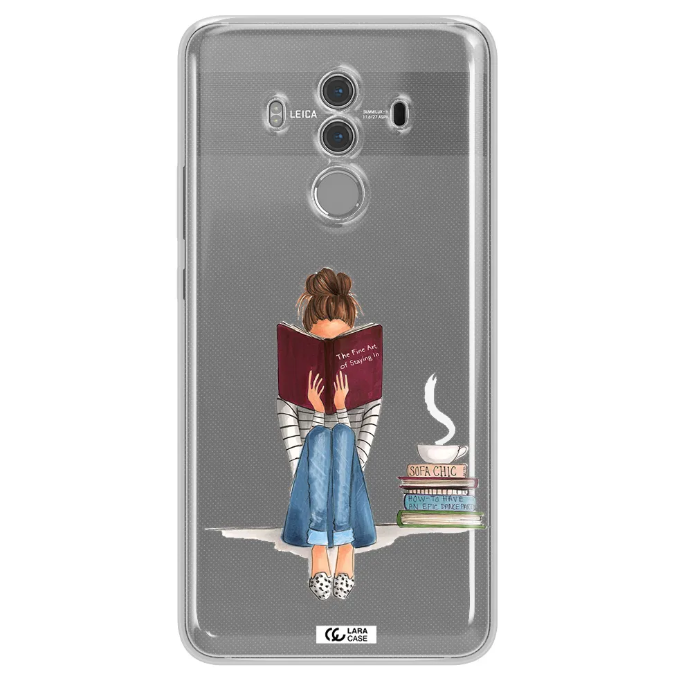 Reading Hobby Girl Huawei Mate 10 Pro Clear TPU Case