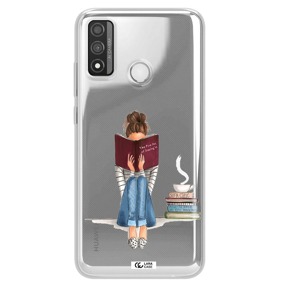 Reading Hobby Girl Huawei P Smart 2020 Clear TPU Case