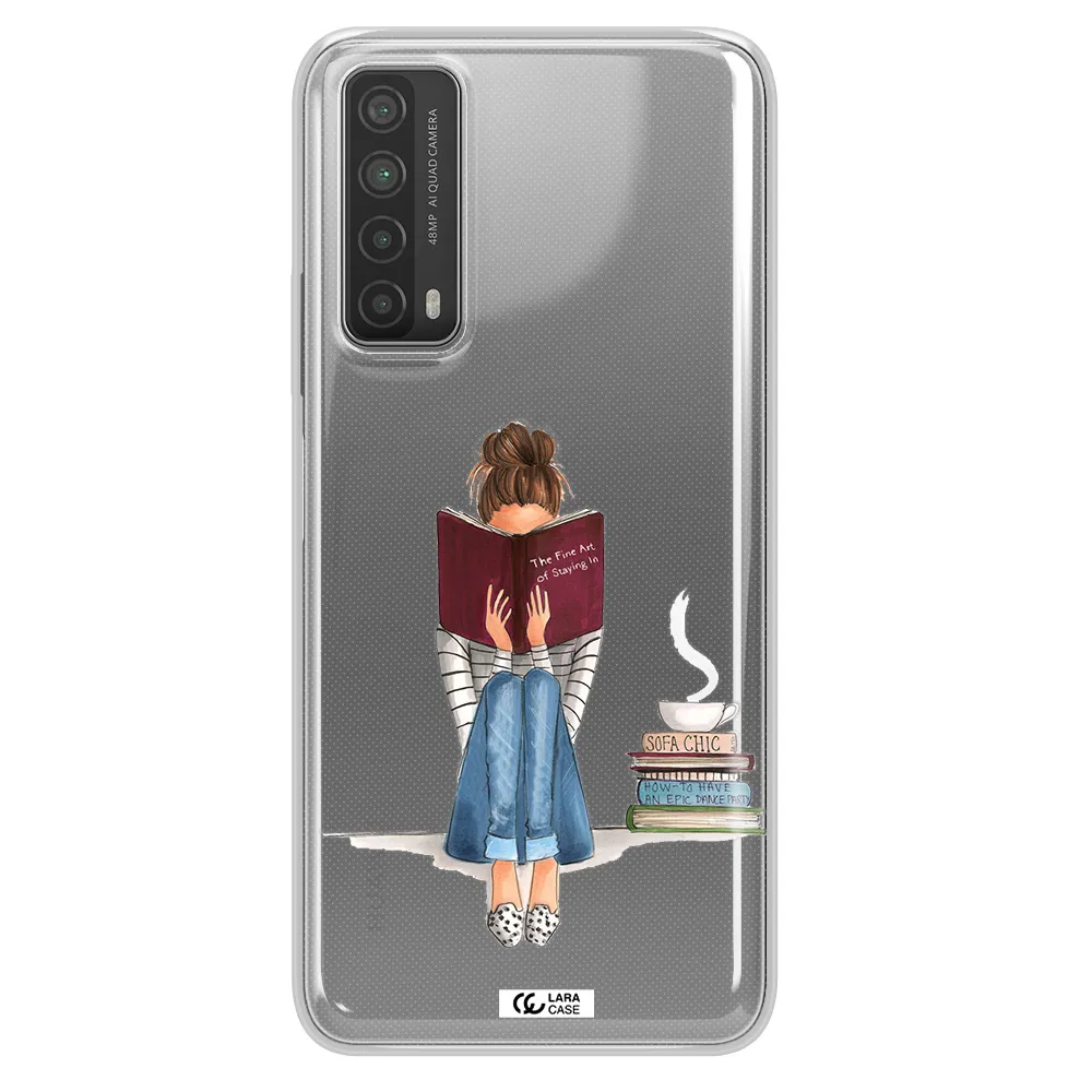 Reading Hobby Girl Huawei P Smart 2021 Clear TPU Case