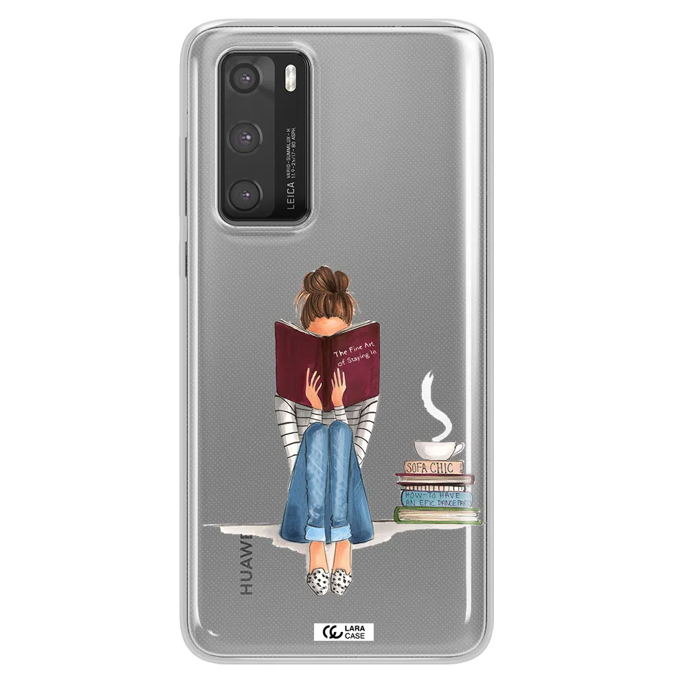 Reading Hobby Girl Huawei P40 Clear TPU Case