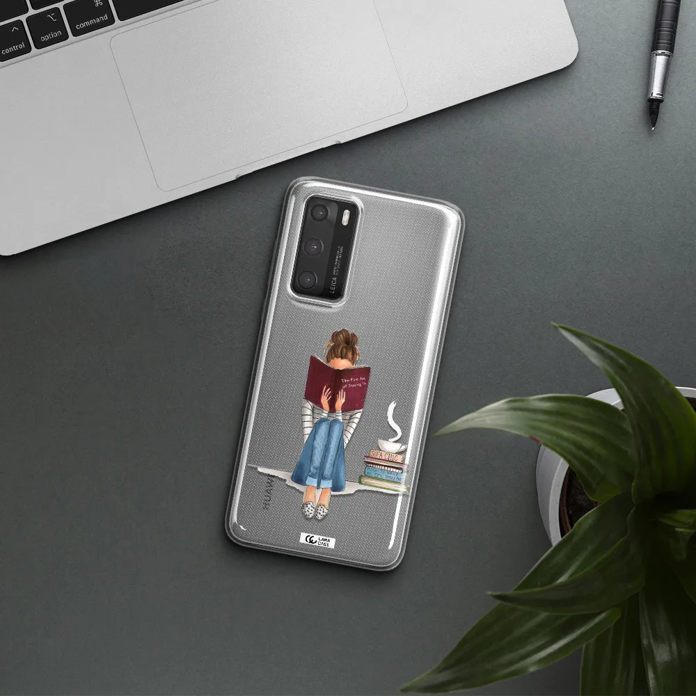 Reading Hobby Girl Huawei P40 Clear TPU Case