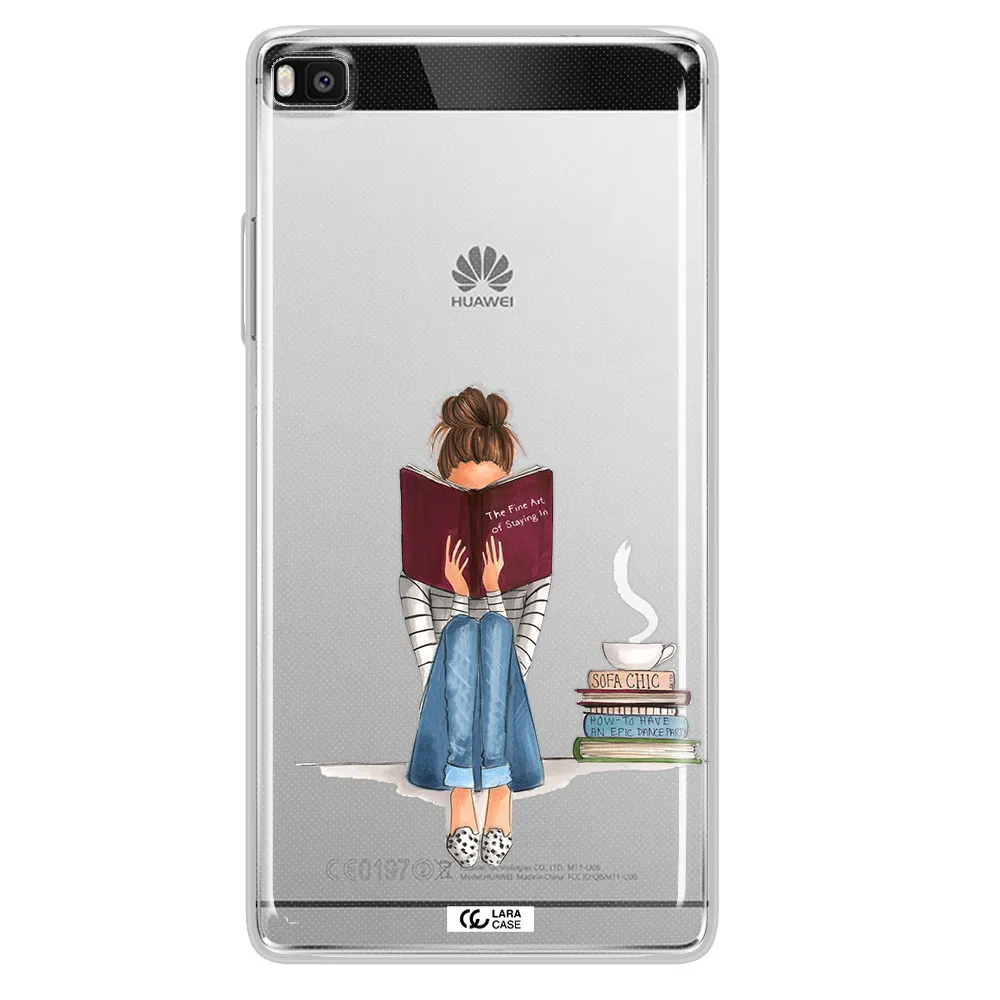 Reading Hobby Girl Huawei P8 Clear TPU Case