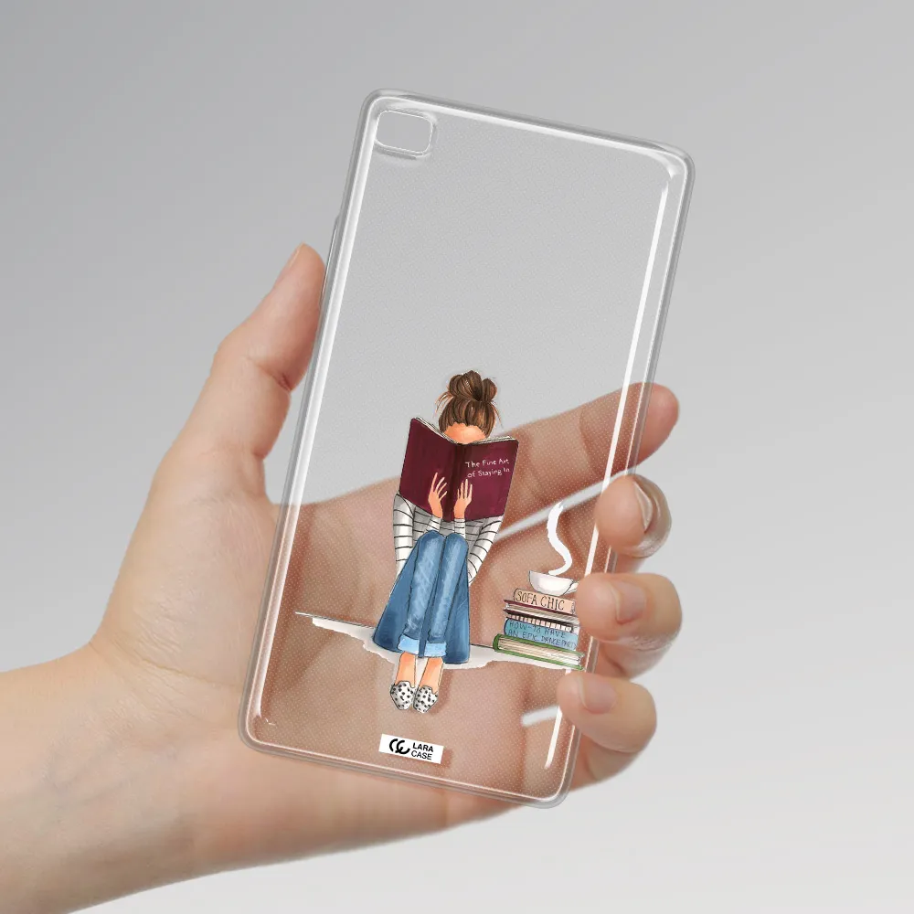 Reading Hobby Girl Huawei P8 Clear TPU Case