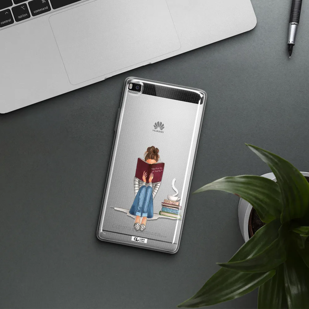 Reading Hobby Girl Huawei P8 Clear TPU Case