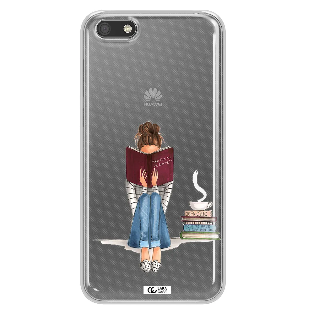 Reading Hobby Girl Huawei Y5 2018 Clear TPU Case