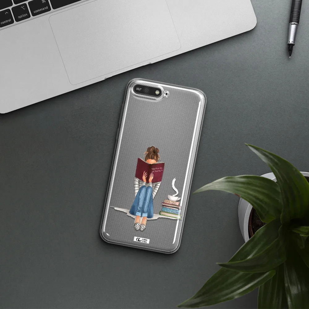 Reading Hobby Girl Huawei Y6 2018 Clear TPU Case