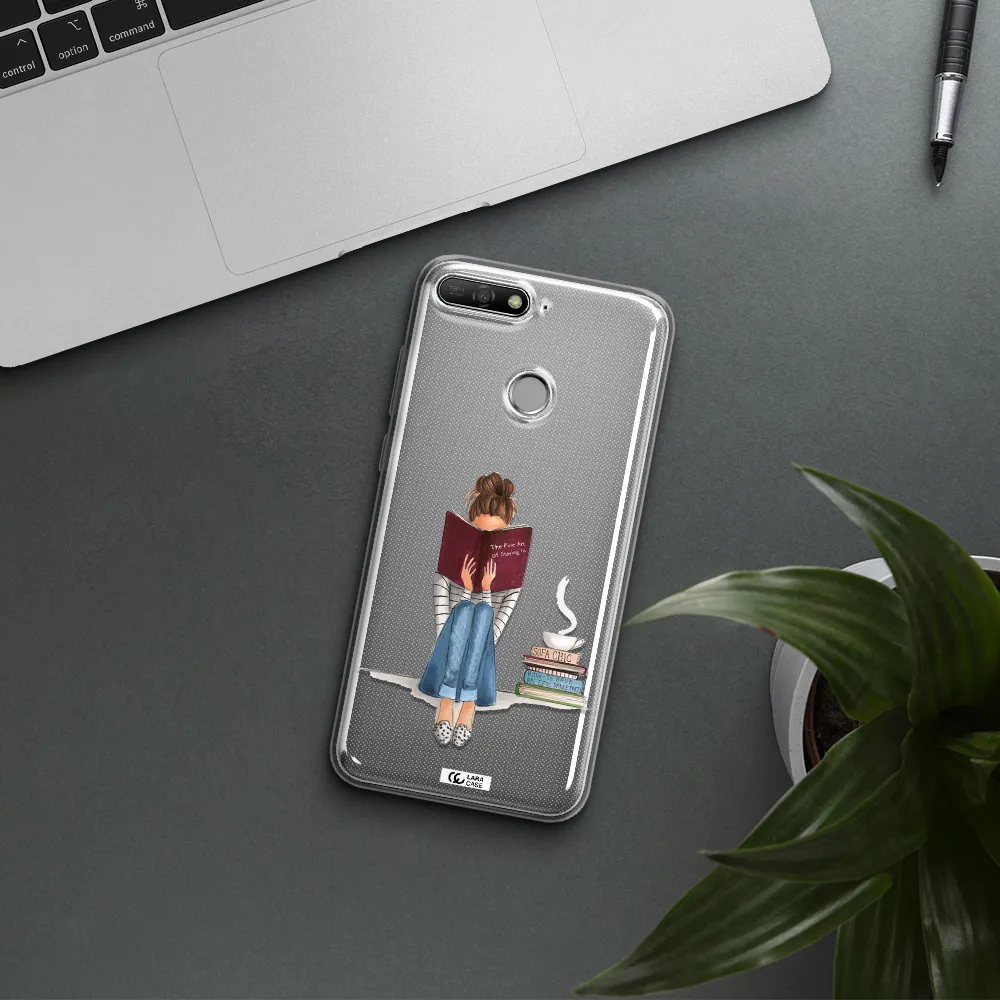 Reading Hobby Girl Huawei Y6 Prime 2018 Clear TPU Case
