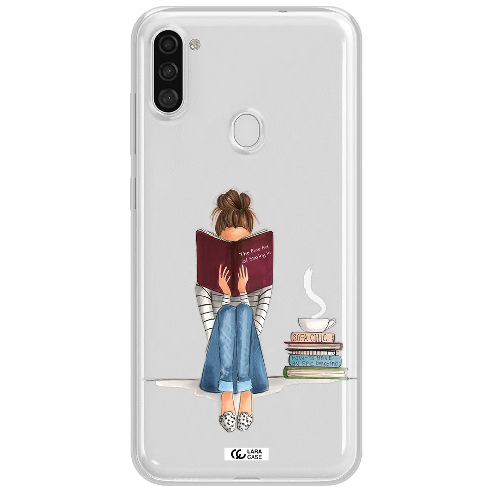 Reading Hobby Girl Samsung A11 Clear TPU Case