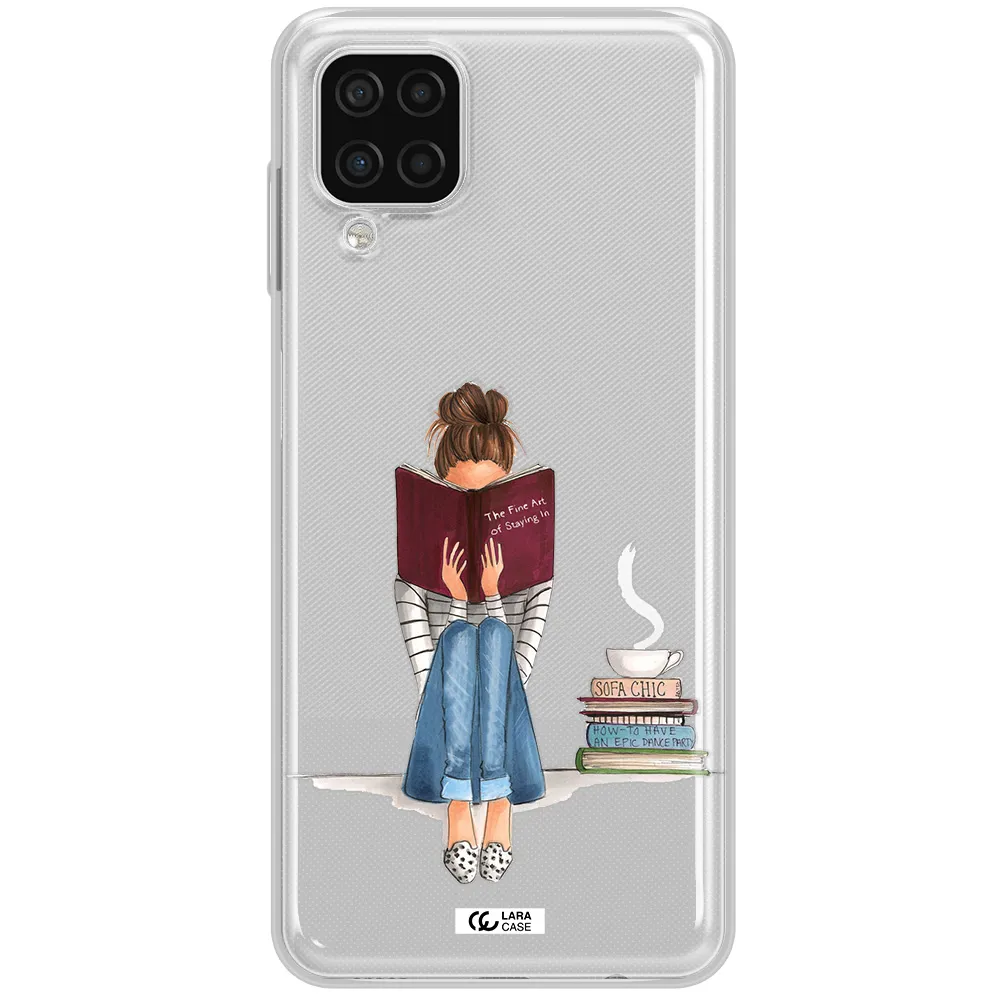 Reading Hobby Girl Samsung A12 4g Clear TPU Case