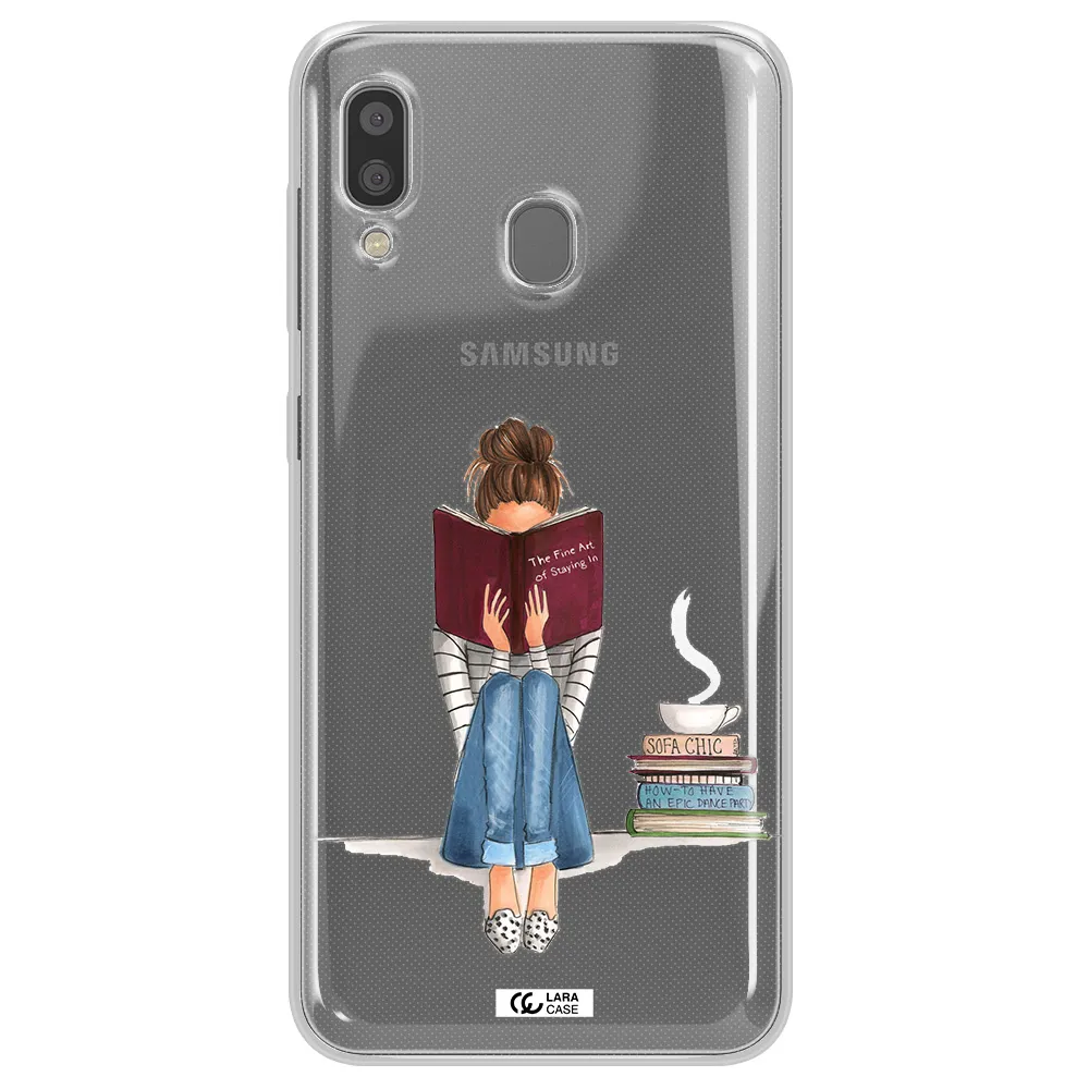 Reading Hobby Girl Samsung A20 Clear TPU Case