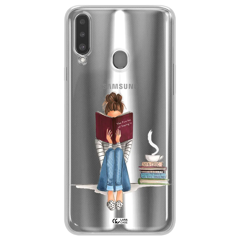 Reading Hobby Girl Samsung A20S Clear TPU Case