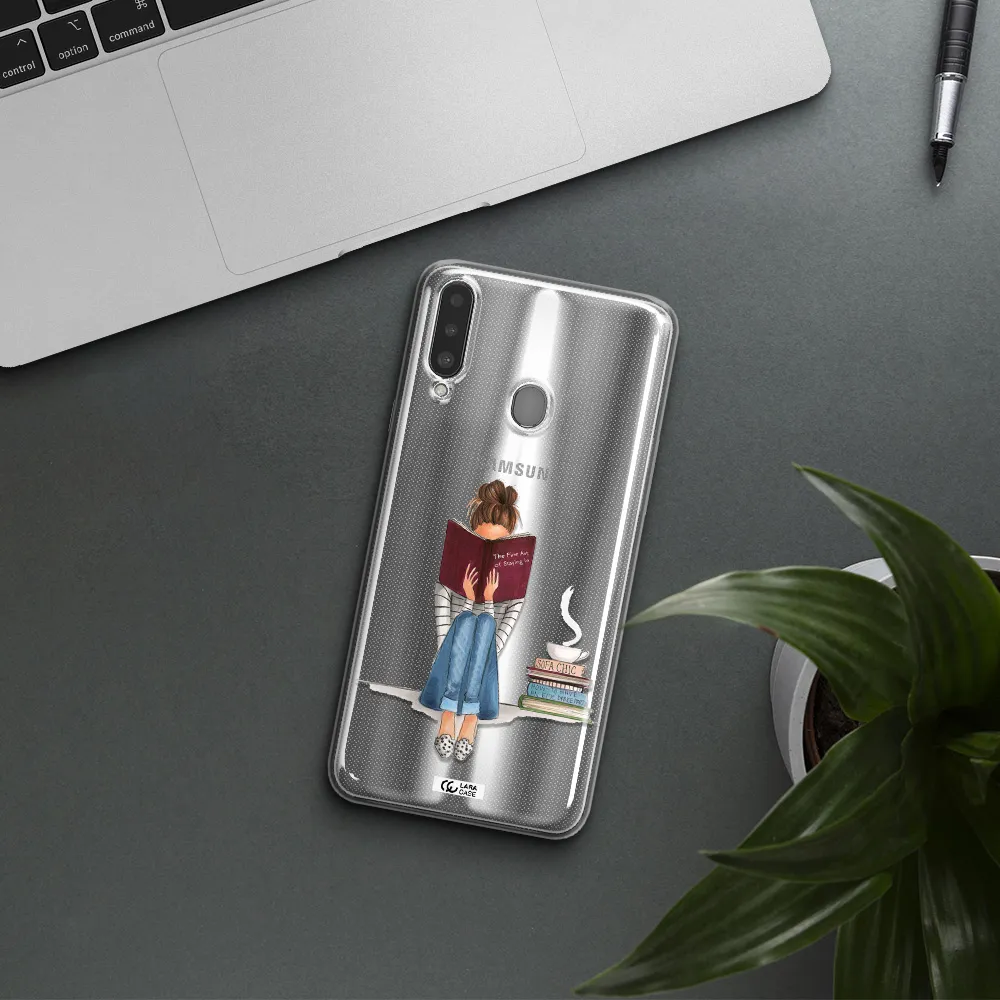 Reading Hobby Girl Samsung A20S Clear TPU Case