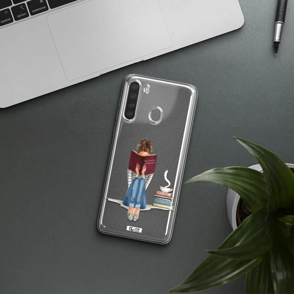Reading Hobby Girl Samsung A21 Clear TPU Case