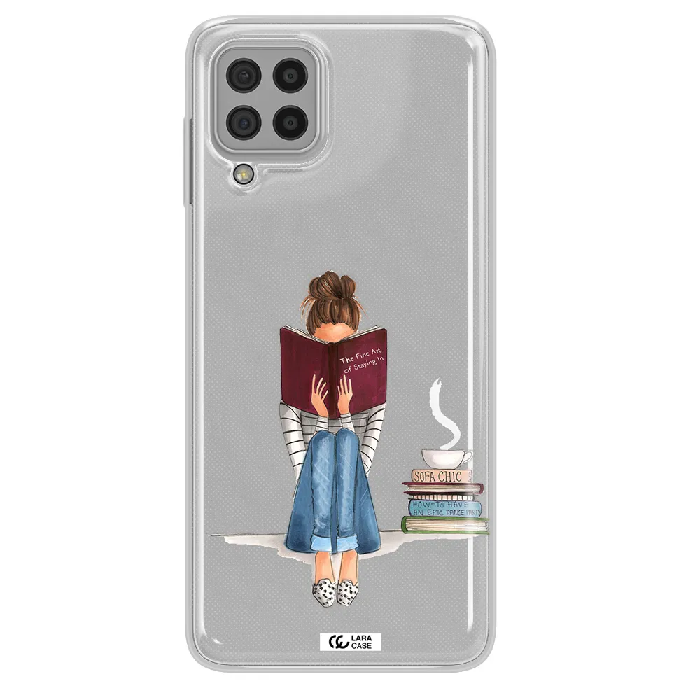Reading Hobby Girl Samsung A22 4g Clear TPU Case