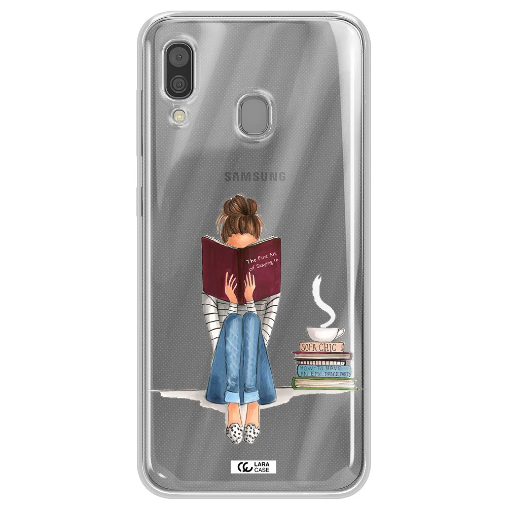 Reading Hobby Girl Samsung A30 Clear TPU Case