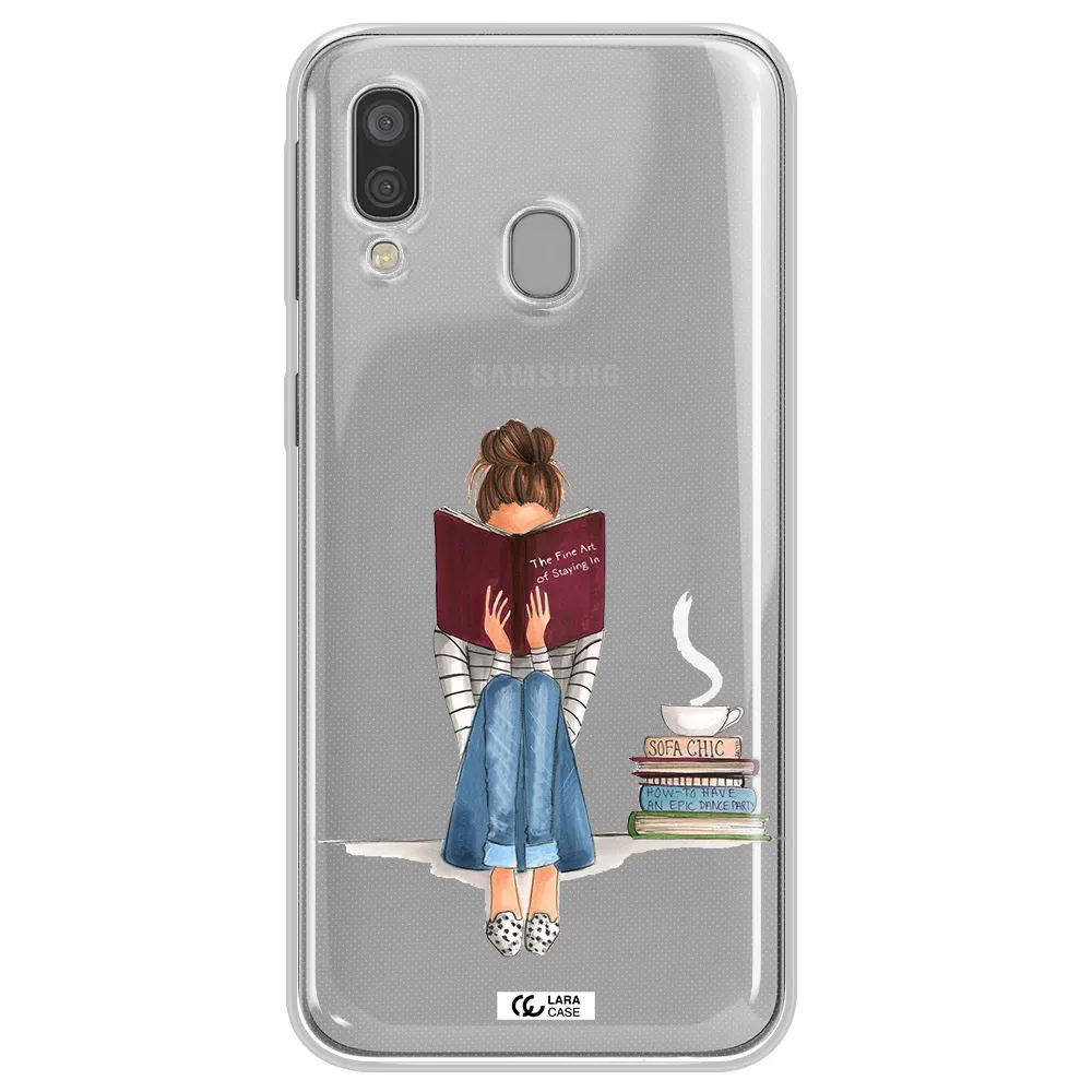 Reading Hobby Girl Samsung A40 Clear TPU Case