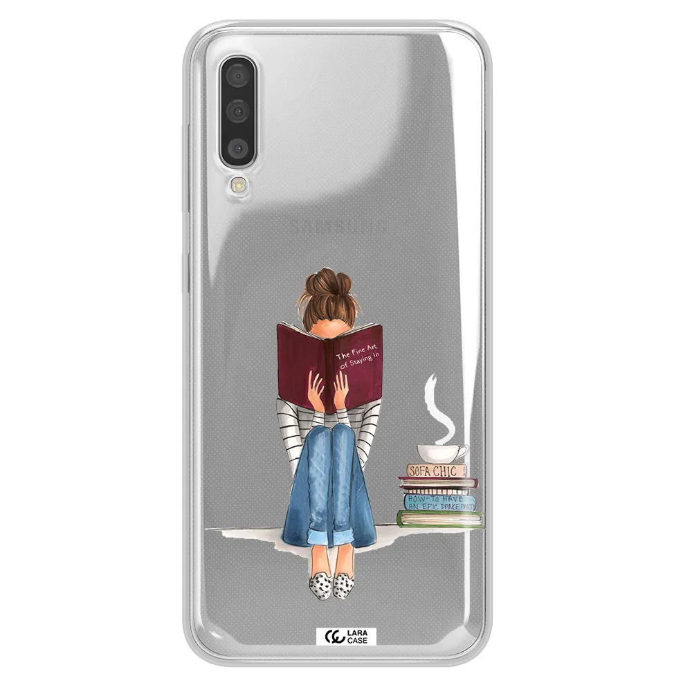 Reading Hobby Girl Samsung A50 Clear TPU Case