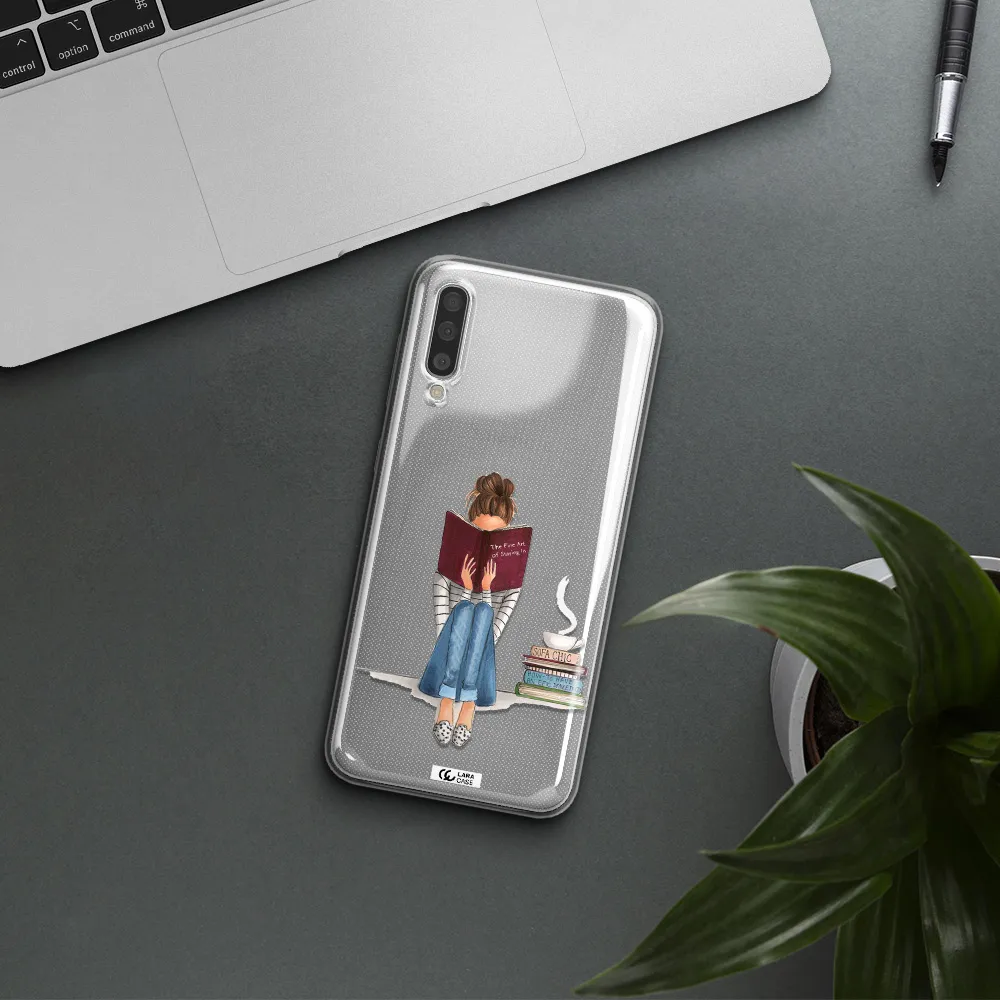 Reading Hobby Girl Samsung A50 Clear TPU Case